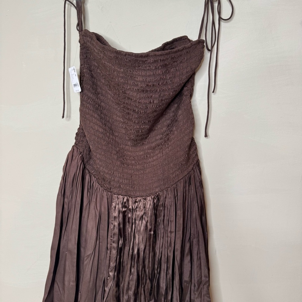 Free People Brown Fp One Maya Convertible Midi Skirt size large - Picture 6 of 16